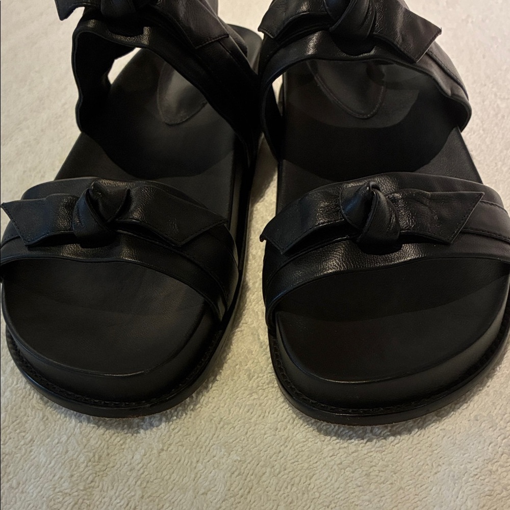 Alexandre Birman Black Leather Sandals Size 38 (7 1/2) - Picture 2 of 9